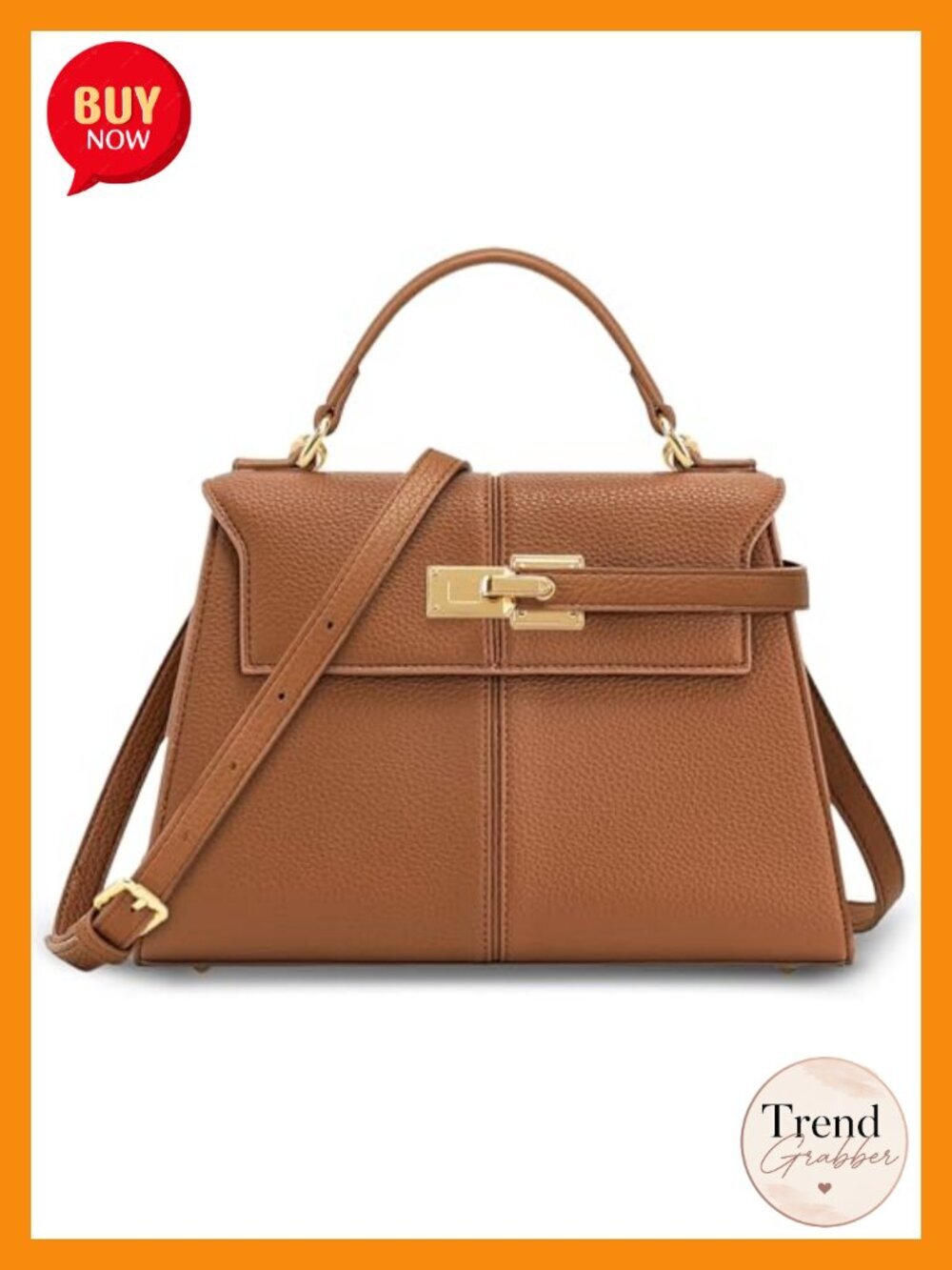 Vegan Leather Crossbody Purse with Flap